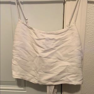 Brandy Melville white crop with tie in the back!